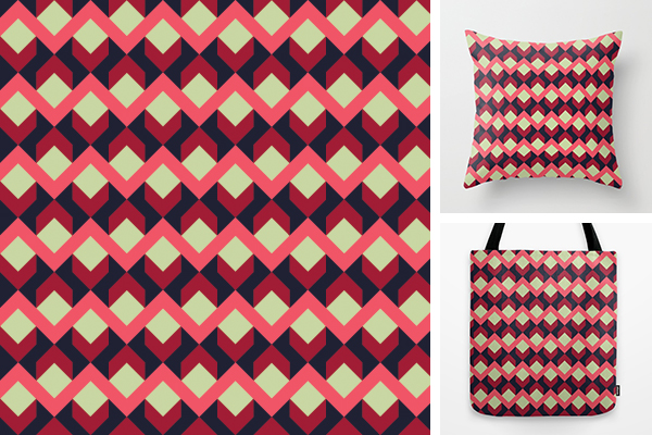 Sorta Strawberries Surface Pattern Design by Annie Webster